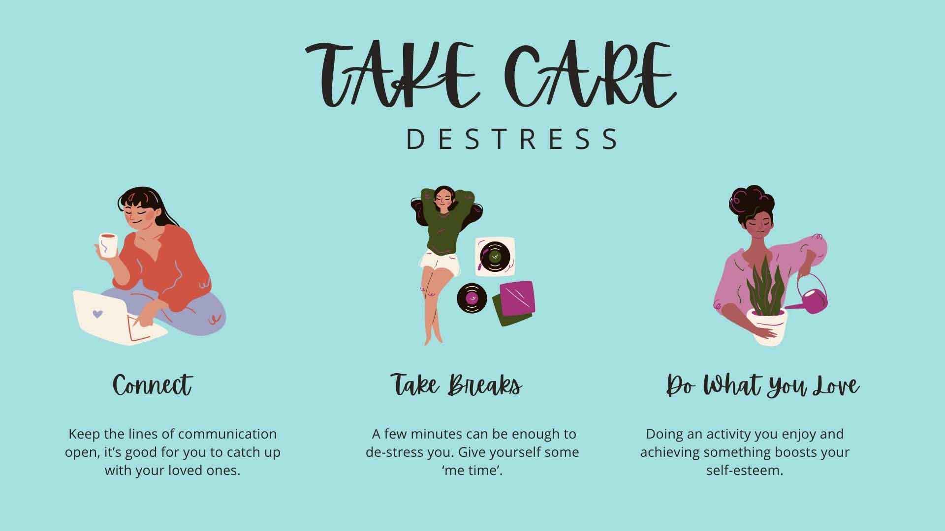 Take care - destress for good mental health